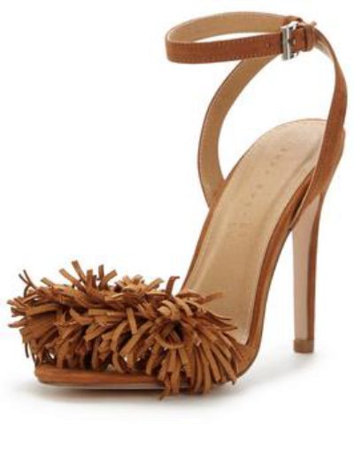 Shoe Box Rio Tassel Front Minimal Heeled Sandal